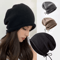 Womens Baggy Slouchy Beanie Warm Knitted Drawstring Winter Hat 0