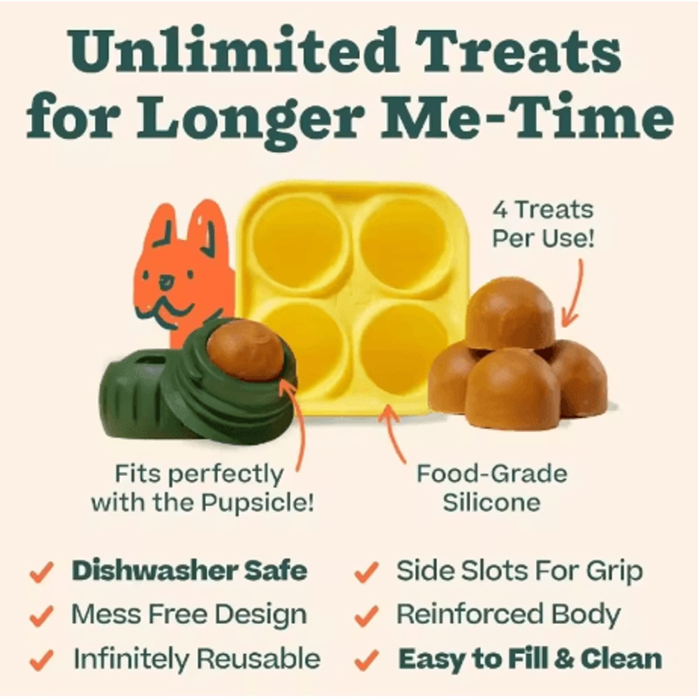 Interactive Dog Treat Mold Silicone Pupsicle Enrichment Toy For Boredom Relief And Summer Cooling 6