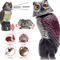 Fake Owl Decoy With Shaking Head Outdoor Garden Bird Scarecrow Decoration 4