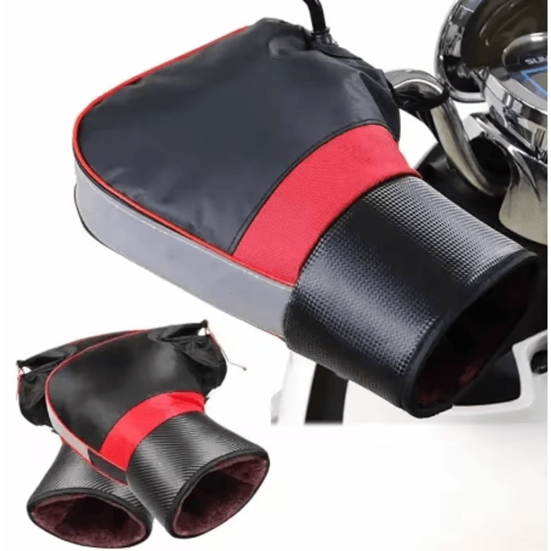 Rainproof Winter Motorcycle Handlebar Muffs Thick Warm Protective Gloves For Scooter And Bike 2