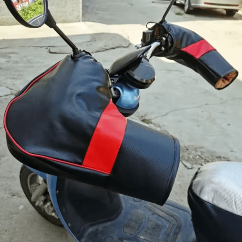 Rainproof Winter Motorcycle Handlebar Muffs Thick Warm Protective Gloves For Scooter And Bike 5