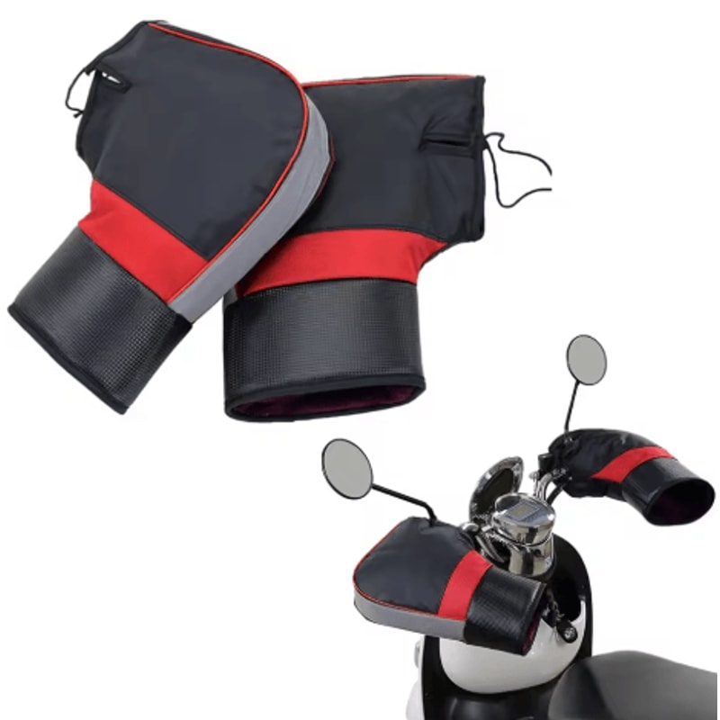 Rainproof Winter Motorcycle Handlebar Muffs Thick Warm Protective Gloves For Scooter And Bike 0