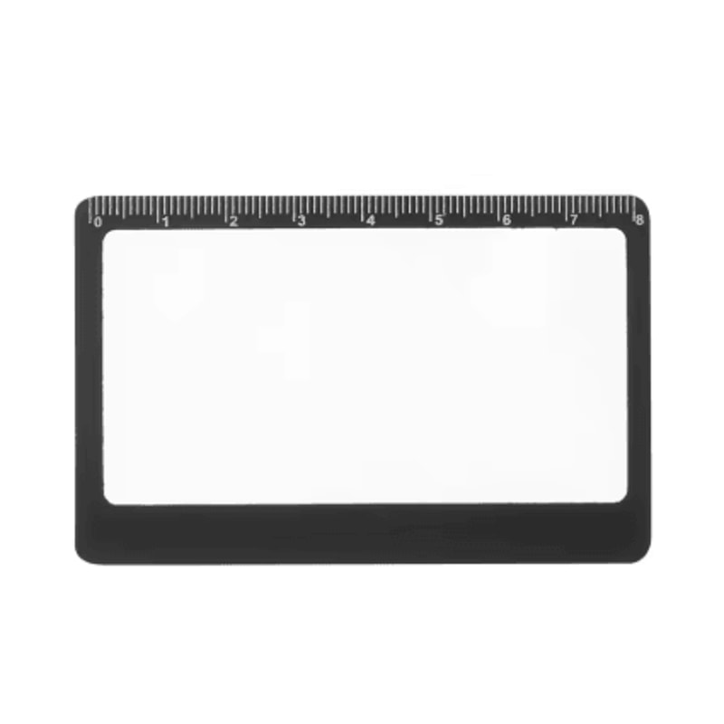 Mini 3X Magnifying Glass Ultra Thin Portable Reading Magnifier With Ruler And Solar Igniter 1