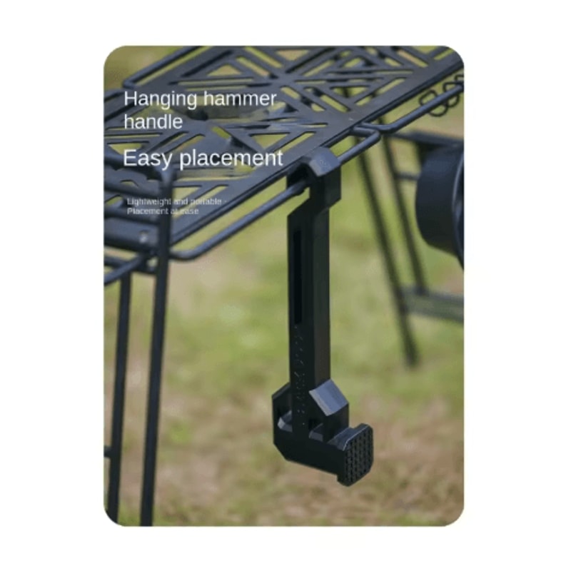 Camping Tent Hammer Lightweight Anti Slip Ground Nail Hammer With Peg Puller 2