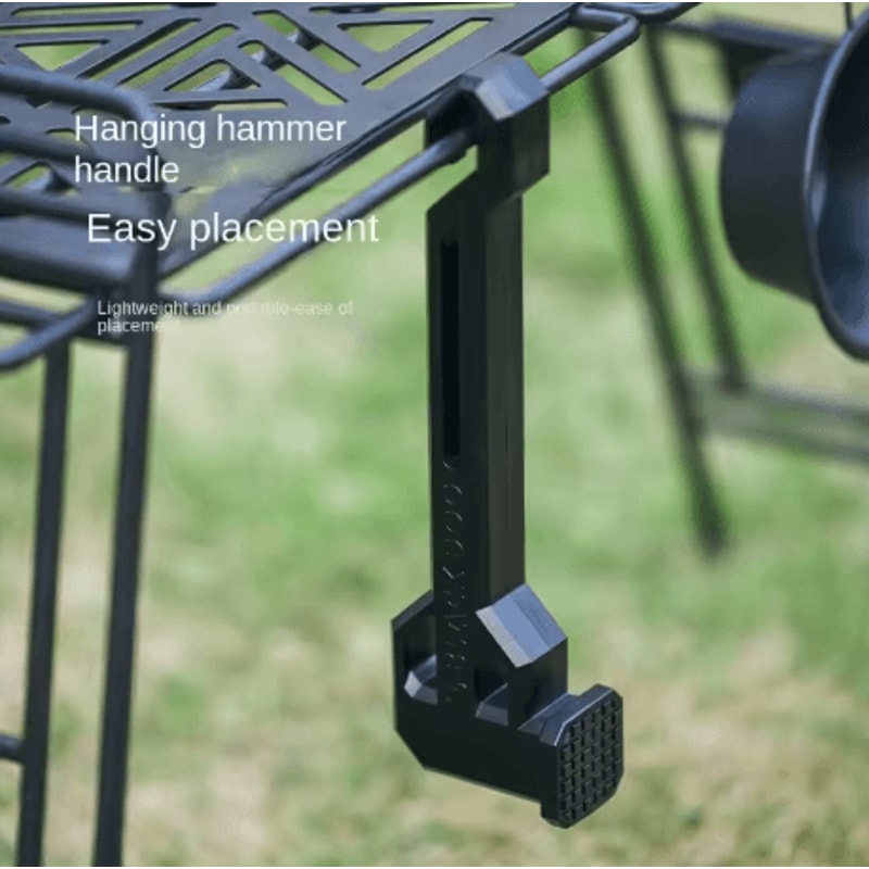 Camping Tent Hammer Lightweight Anti Slip Ground Nail Hammer With Peg Puller 5