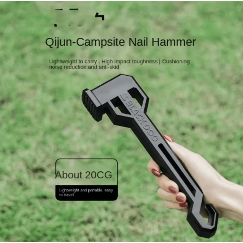 Camping Tent Hammer Lightweight Anti Slip Ground Nail Hammer With Peg Puller 0