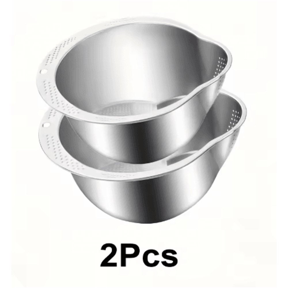 Heavy Duty 304 Stainless Steel Rice Colander Extra Large Grain Washer And Fruit Strainer Bowl 1