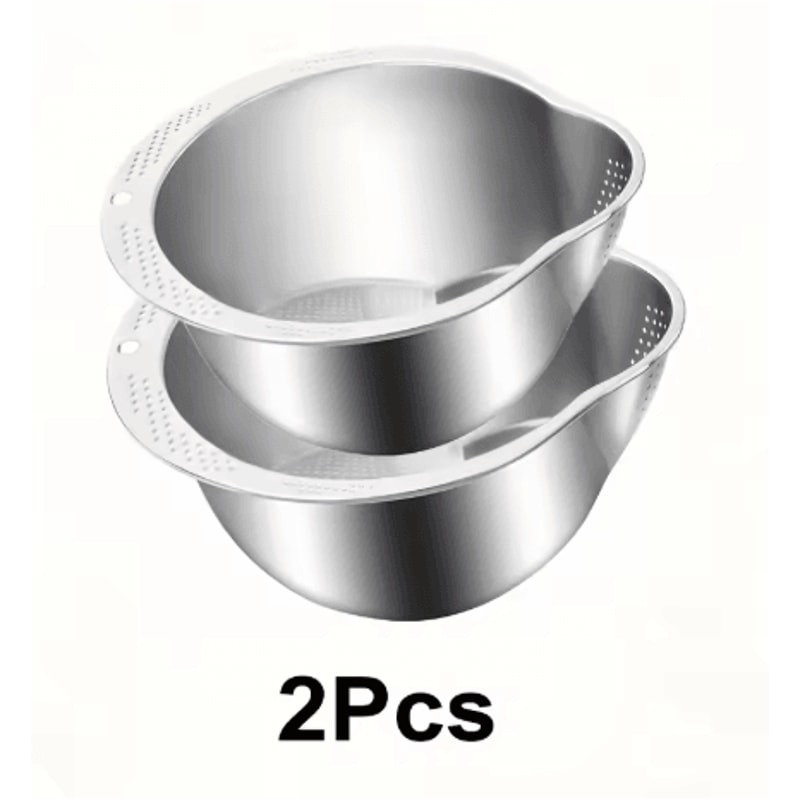 Heavy Duty 304 Stainless Steel Rice Colander Extra Large Grain Washer And Fruit Strainer Bowl 1
