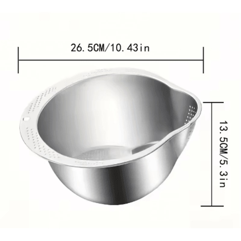 Heavy Duty 304 Stainless Steel Rice Colander Extra Large Grain Washer And Fruit Strainer Bowl 2