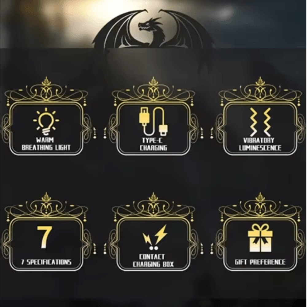 Rechargeable LED Polyhedral Dice Set Glowing Electronic Dice With Charging Box For RPG Games 4