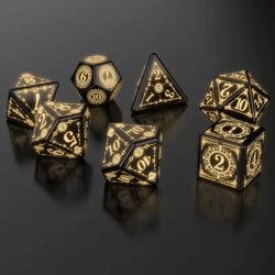 rechargeable led polyhedral dice set glowing electronic dice with charging box for rpg games