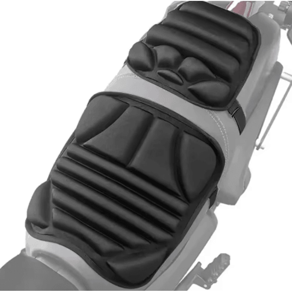 2 Pack Motorcycle Seat Pad 3D Gel Comfort Cushion Breathable Shock Absorbing Seat Cover 0