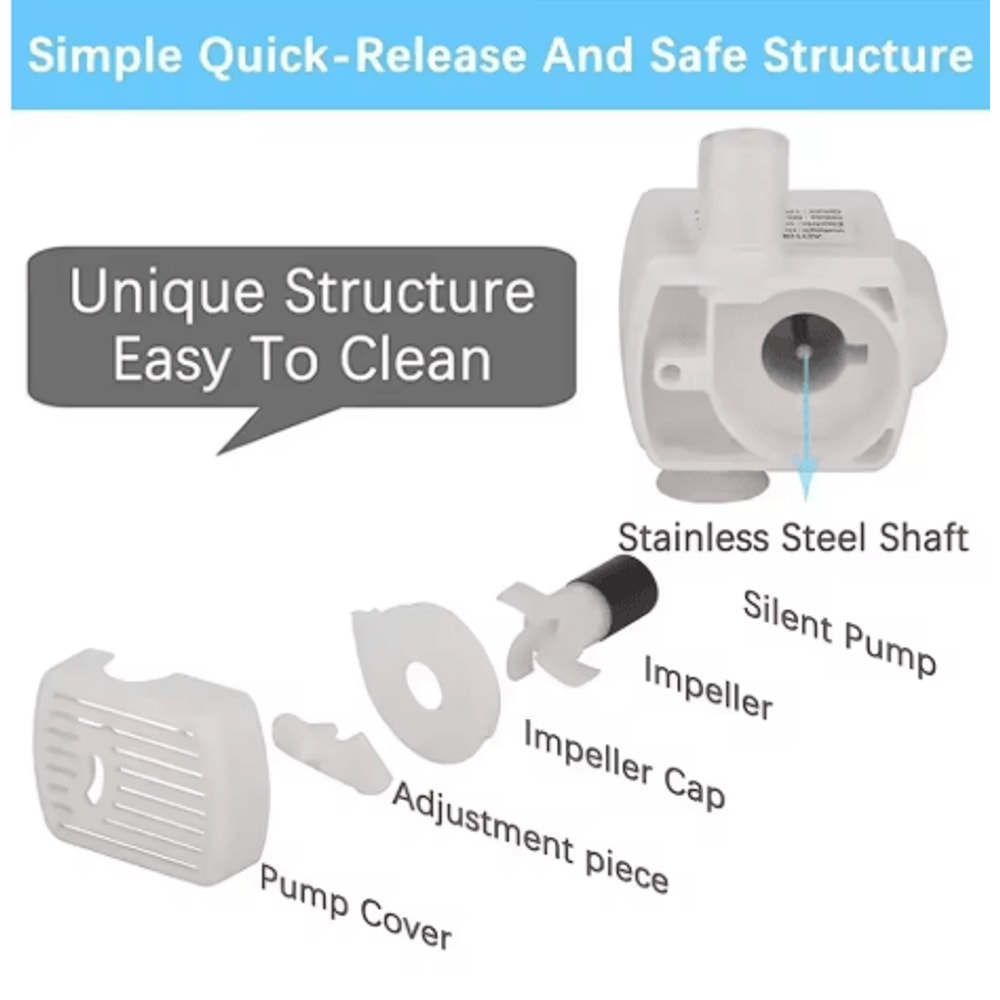 Pet Water Pump Replacement For Cat Drinking Fountain Anti Dry Burn Motor For Flower Water Dispenser 5