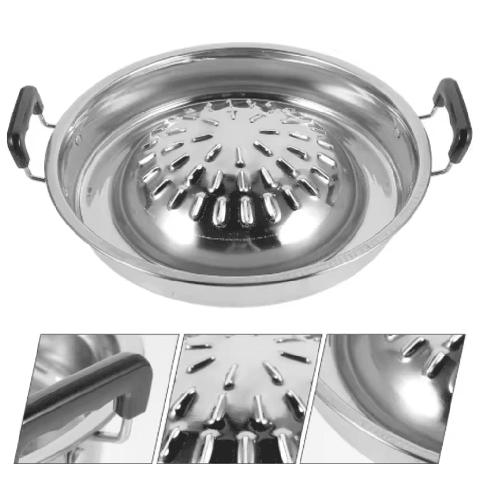 Stainless Steel Barbecue Grill Plate Korean BBQ Camping Grill Pan For Home And Outdoor Cooking 3