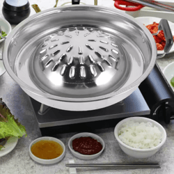 stainless steel barbecue grill plate korean bbq camping grill pan for home and outdoor cooking