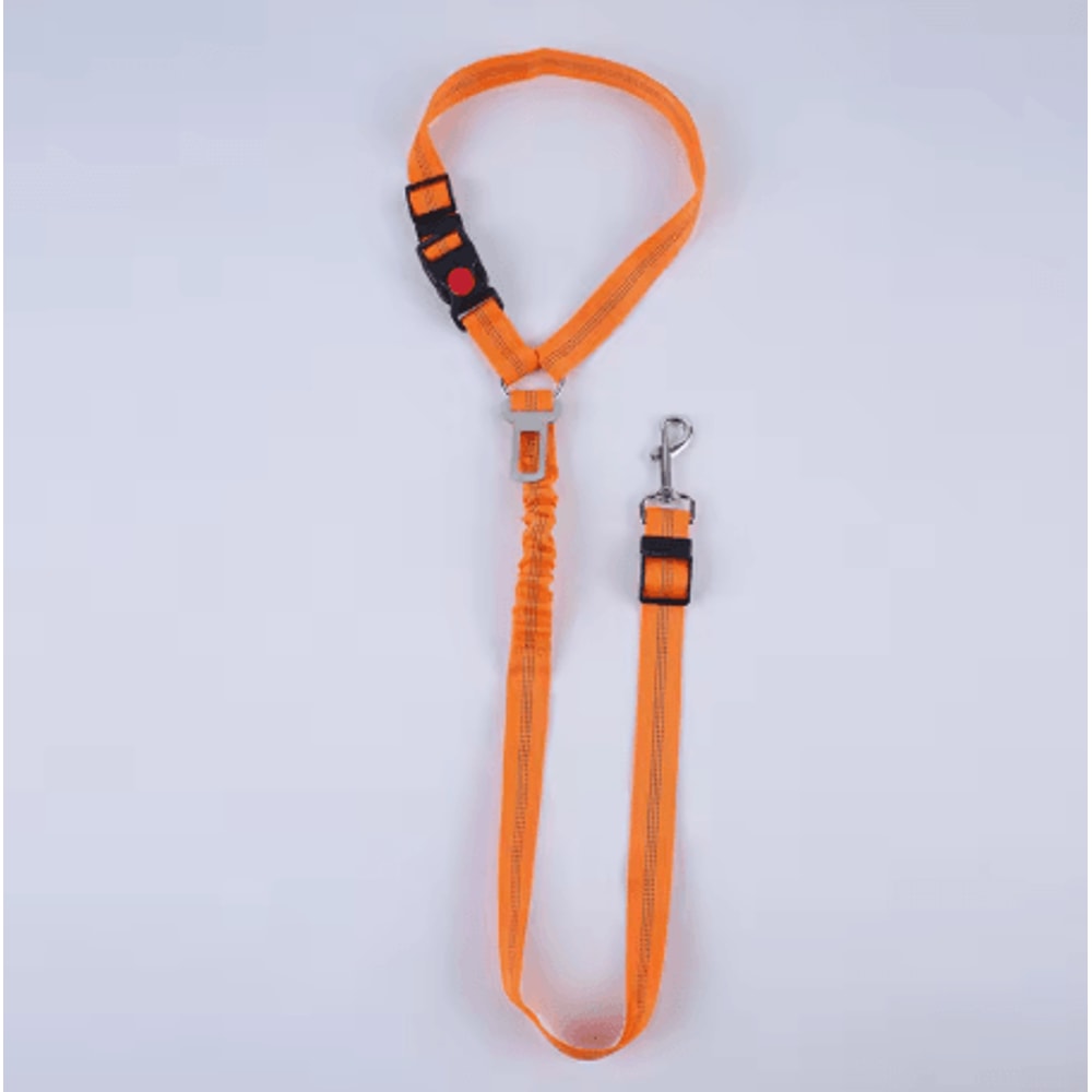 2 In 1 Adjustable Pet Car Safety Belt Heavy Duty Elastic Tether Seat Belt For Dogs And Cats 1