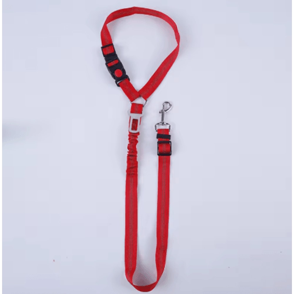 2 In 1 Adjustable Pet Car Safety Belt Heavy Duty Elastic Tether Seat Belt For Dogs And Cats 4