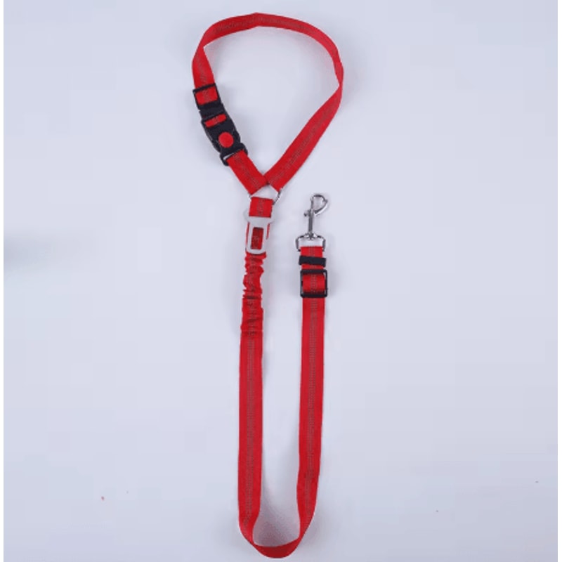 2 In 1 Adjustable Pet Car Safety Belt Heavy Duty Elastic Tether Seat Belt For Dogs And Cats 4