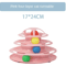 Four Layer Turntable Cat Toy Interactive Intelligence Training Track Tower With Rotating Balls 3