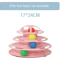 Four Layer Turntable Cat Toy Interactive Intelligence Training Track Tower With Rotating Balls 3