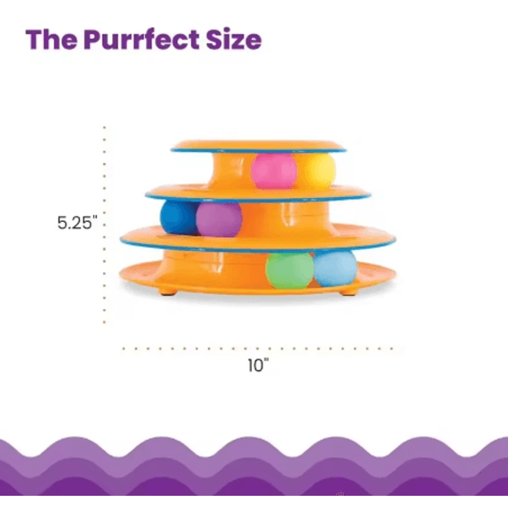 Four Layer Turntable Cat Toy Interactive Intelligence Training Track Tower With Rotating Balls 5