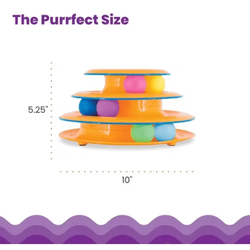 Four Layer Turntable Cat Toy Interactive Intelligence Training Track Tower With Rotating Balls 5