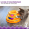 Four Layer Turntable Cat Toy Interactive Intelligence Training Track Tower With Rotating Balls 7