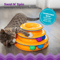 Four Layer Turntable Cat Toy Interactive Intelligence Training Track Tower With Rotating Balls 0