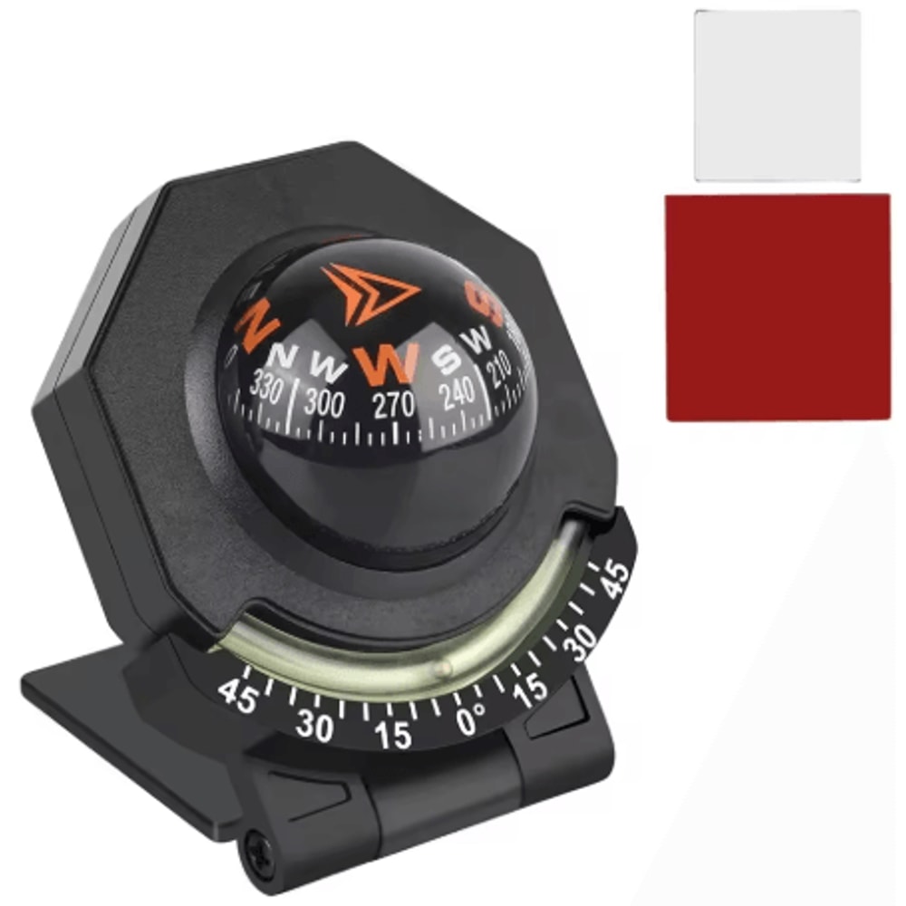 Car Dashboard Compass With Slope Meter Foldable 2 In 1 High Precision Navigation Tool 1