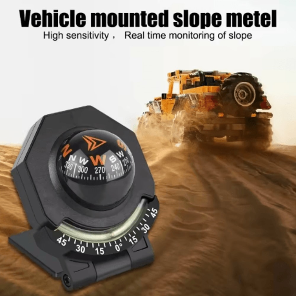 Car Dashboard Compass With Slope Meter Foldable 2 In 1 High Precision Navigation Tool 6