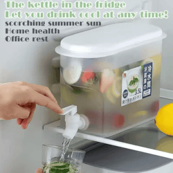 refrigerator water dispenser with faucet cover cold beverage storage kettle for juice and milk