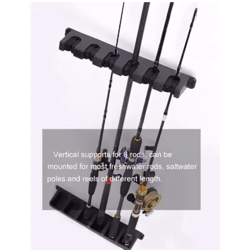 8 Rod Wall Mounted Fishing Rod Holder Modular Space Saving Storage Rack For Garage And Home 7