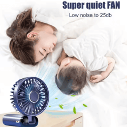 portable mini handheld fan 5 speed usb rechargeable fan with led display 5000mah
