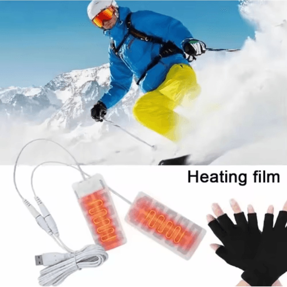 Electric USB Glove Heater Pad Carbon Fiber Heating Film Hand And Foot Warmer For Winter 0