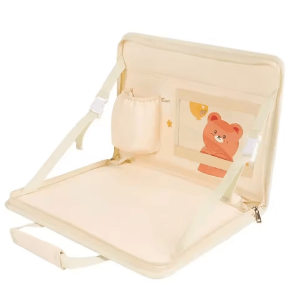 Folding Car Steering Wheel Tray Multi Functional In Car Table And Storage For Front And Back Seat 3