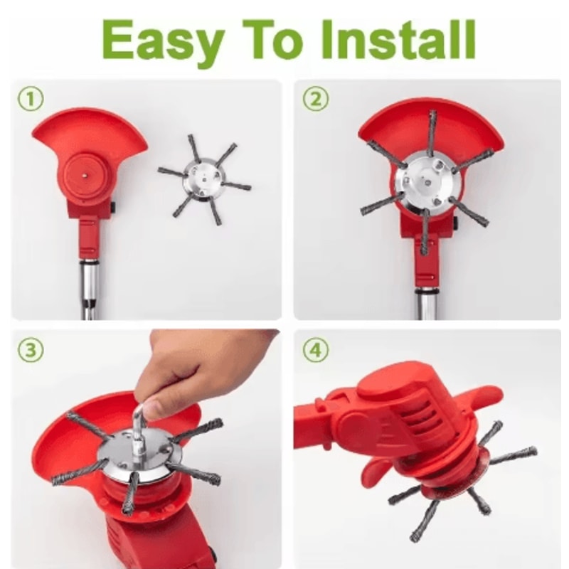 6 Inch Wire Brush Cutter Trimming Head 3 6 Blade Rotary Weeder Replacement For Cordless Trimmers 7