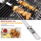 Stainless Steel BBQ Skewers Set Reusable Grill Skewers With Storage Tube For Camping And Picnics 4
