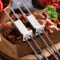 Stainless Steel BBQ Skewers Set Reusable Grill Skewers With Storage Tube For Camping And Picnics 6