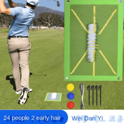 golf swing path training mat auxiliary hitting direction practice mat for beginners