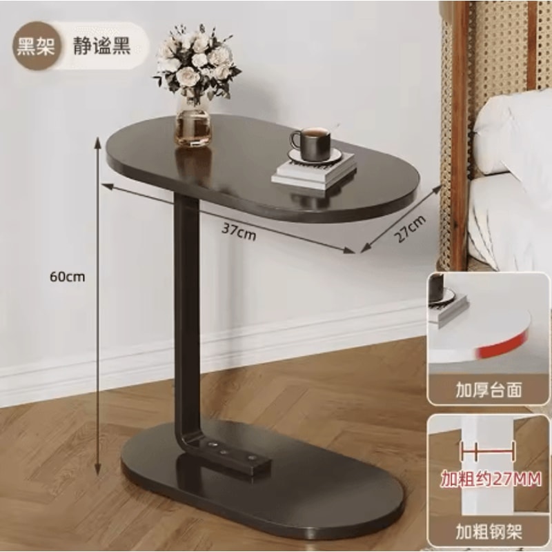 C Shaped Side Table Compact Modern Sofa Coffee Table With Light Luxury Style 2