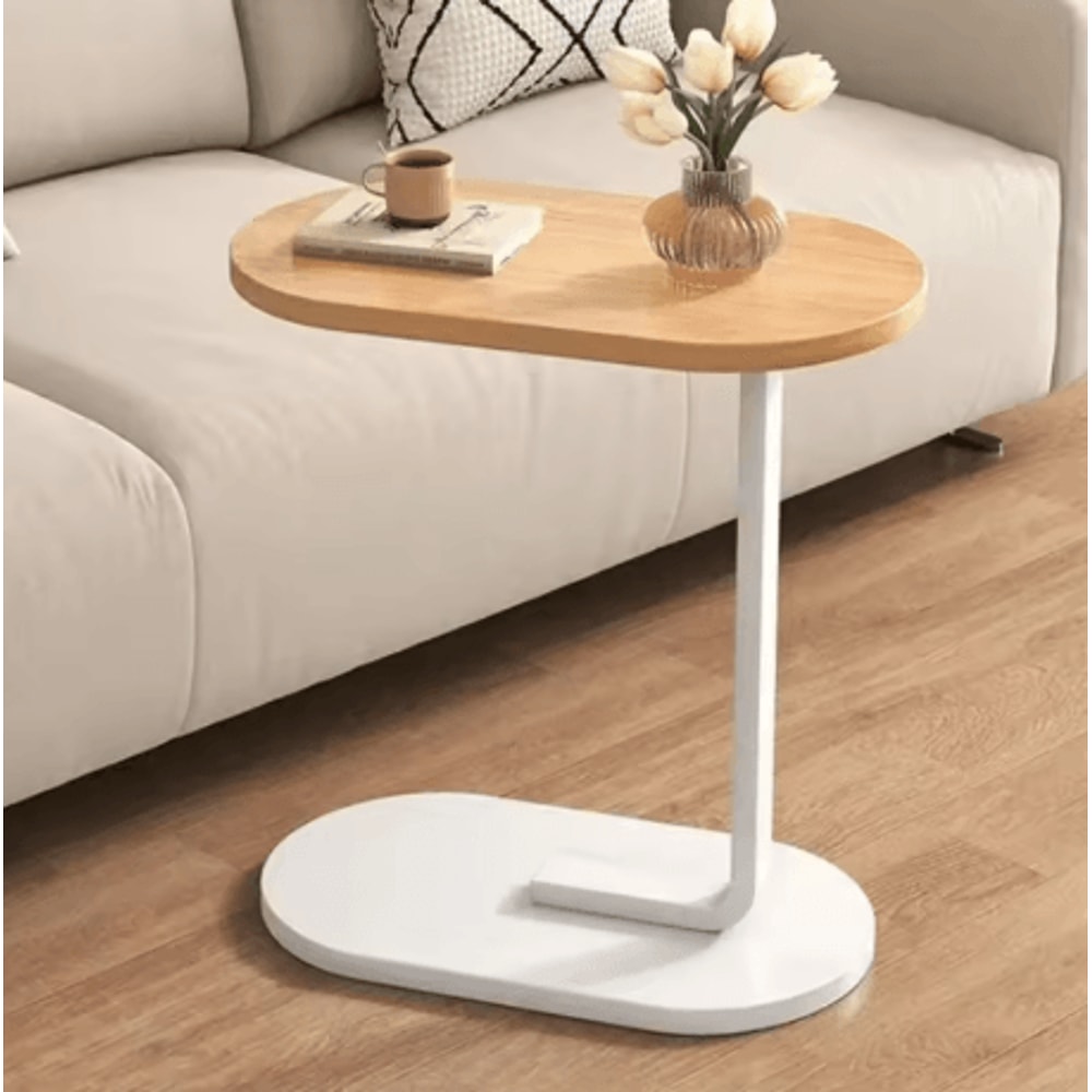 C Shaped Side Table Compact Modern Sofa Coffee Table With Light Luxury Style 0