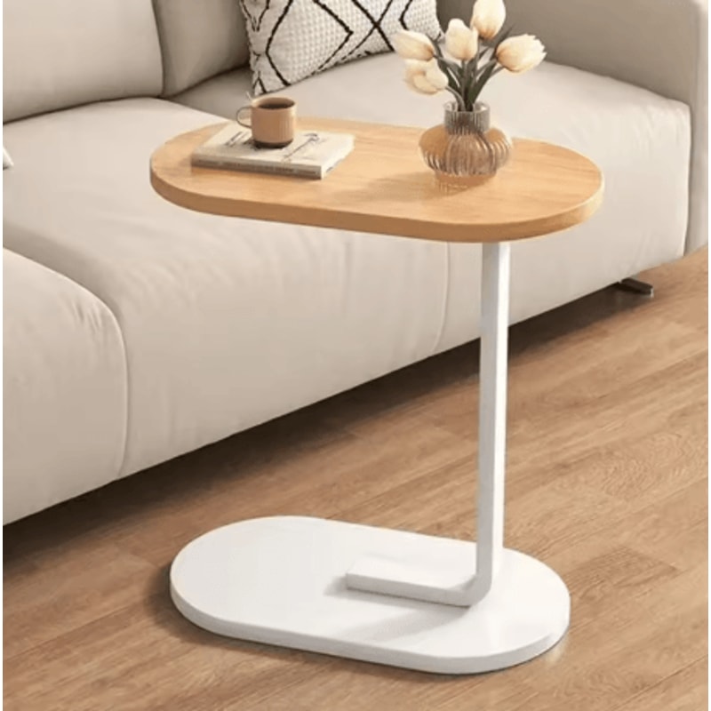 C Shaped Side Table Compact Modern Sofa Coffee Table With Light Luxury Style 0
