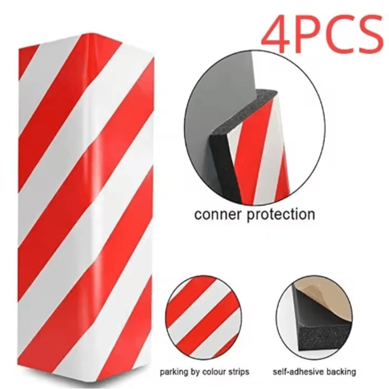 Car Foam Warning Sign Bumper Protector Self Adhesive Reflective Safety Strip For Garage Walls 4