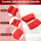 Silicone Assist Handle Holders Insulated Hot Pot Handle Covers For Cast Iron Wok And Frying Pan Red 2
