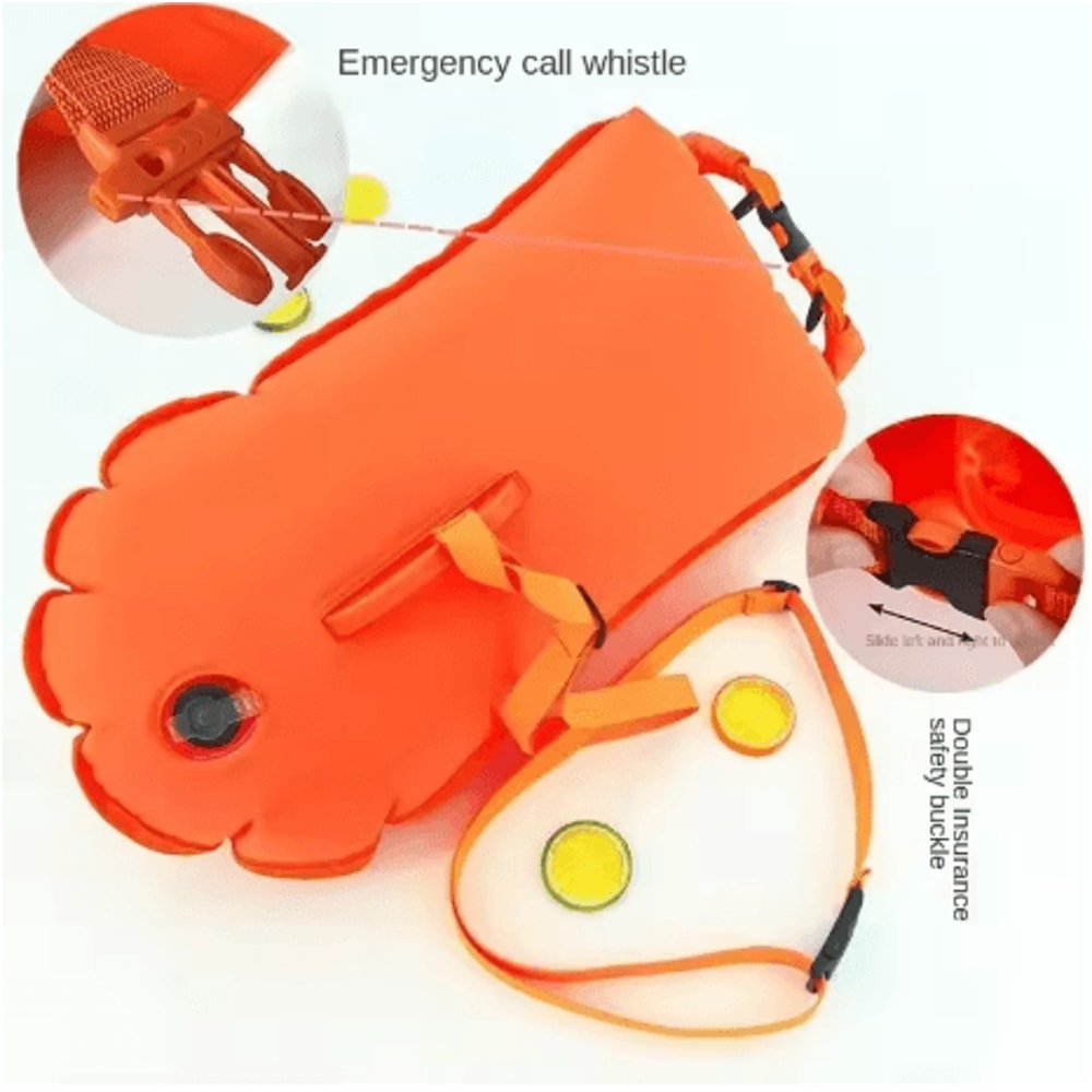 Inflatable Swim Buoy Dry Bag Towable Waterproof Safety Bucket For Swimming And Water Sports 2