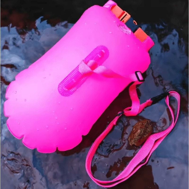 Inflatable Swim Buoy Dry Bag Towable Waterproof Safety Bucket For Swimming And Water Sports 4