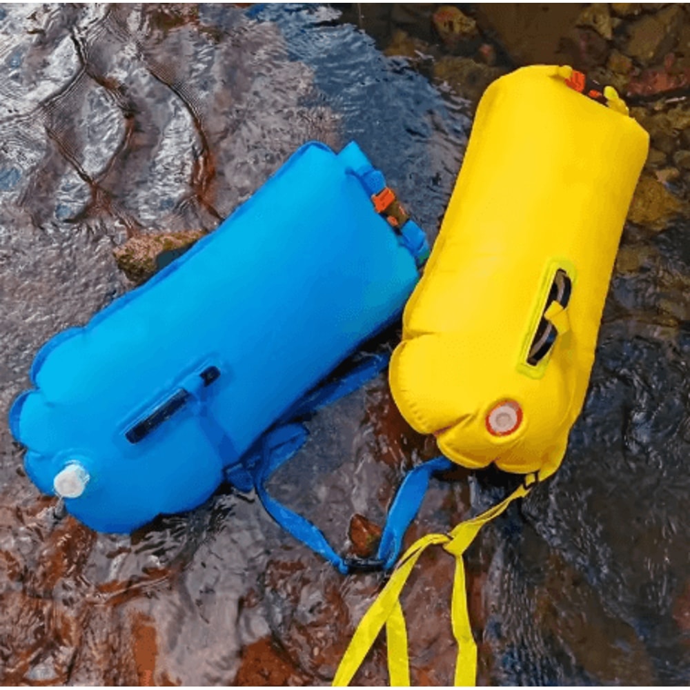 Inflatable Swim Buoy Dry Bag Towable Waterproof Safety Bucket For Swimming And Water Sports 8