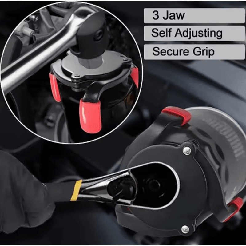 Universal 3 Jaw Oil Filter Remover Adjustable Oil Filter Wrench Tool For Auto Repair 4
