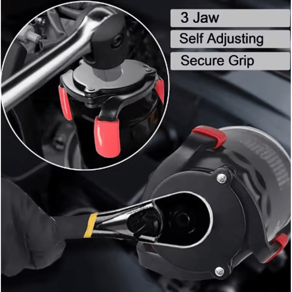 Universal 3 Jaw Oil Filter Remover Adjustable Oil Filter Wrench Tool For Auto Repair 0