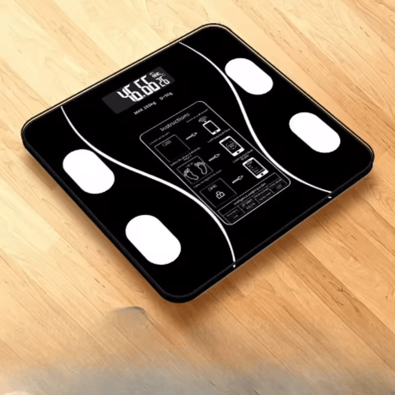 Smart Body Fat Scale With LED Display USB Rechargeable Digital Body Composition Analyzer With App 3